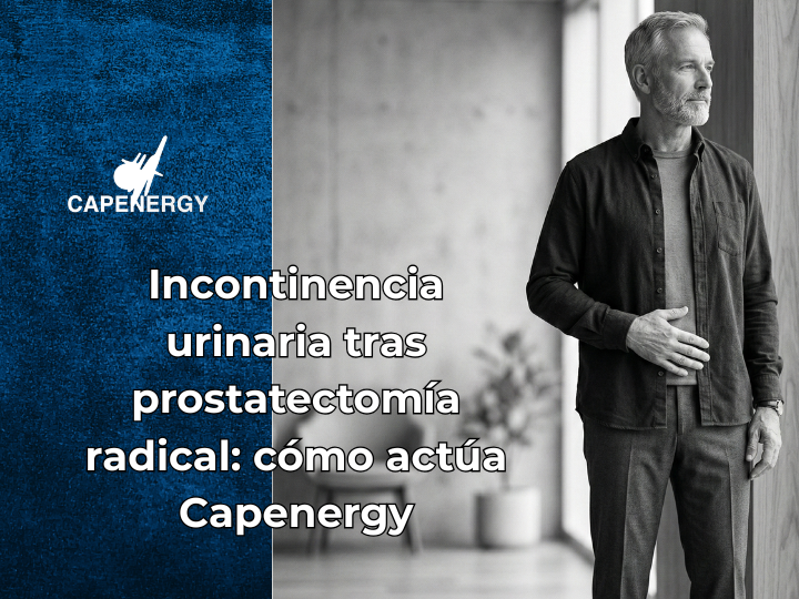 Tratamiento no invasivo de la incontinencia urinaria tras prostatectomía radical con tecnología TECAR de Capenergy